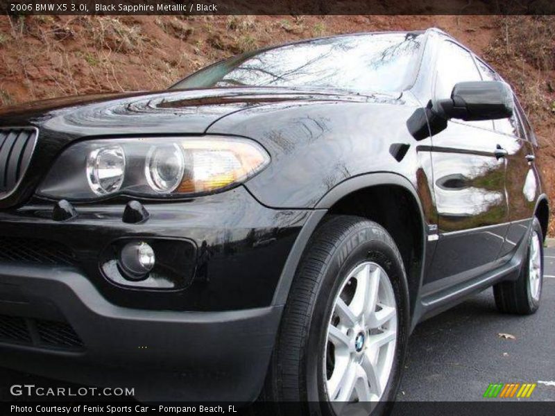 Black Sapphire Metallic / Black 2006 BMW X5 3.0i