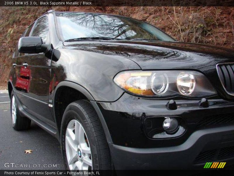 Black Sapphire Metallic / Black 2006 BMW X5 3.0i