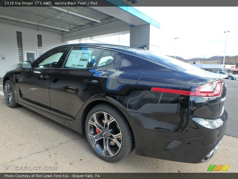 Aurora Black Pearl / Red 2018 Kia Stinger GT1 AWD
