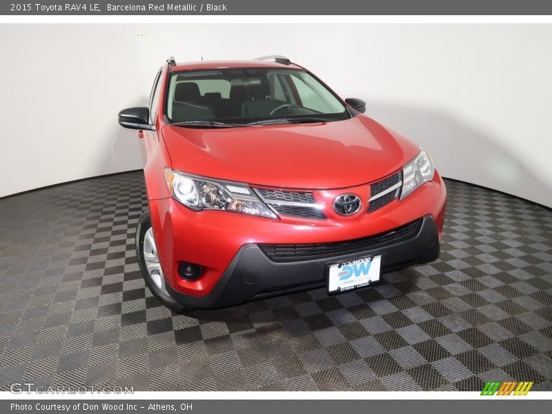 Barcelona Red Metallic / Black 2015 Toyota RAV4 LE