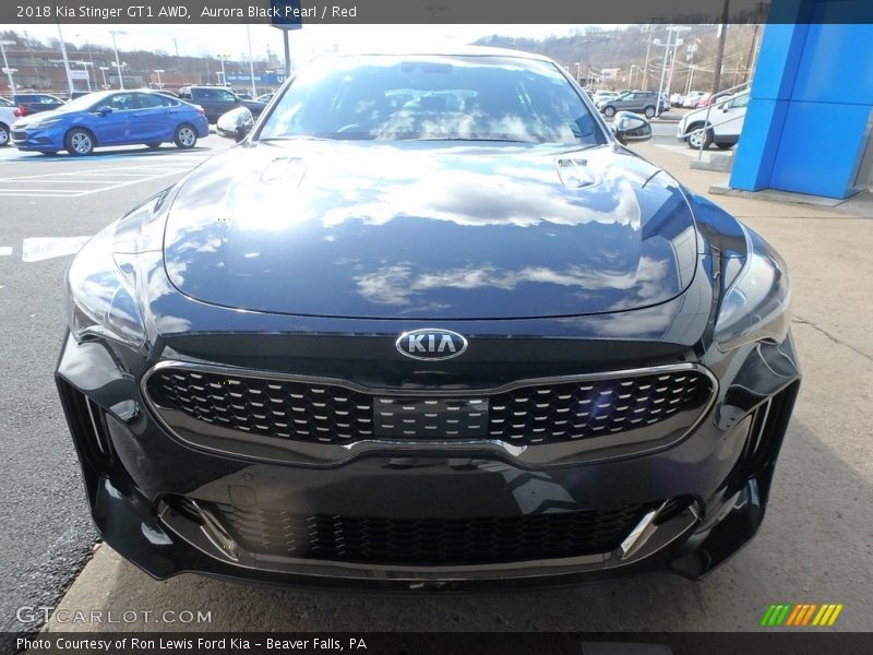 Aurora Black Pearl / Red 2018 Kia Stinger GT1 AWD