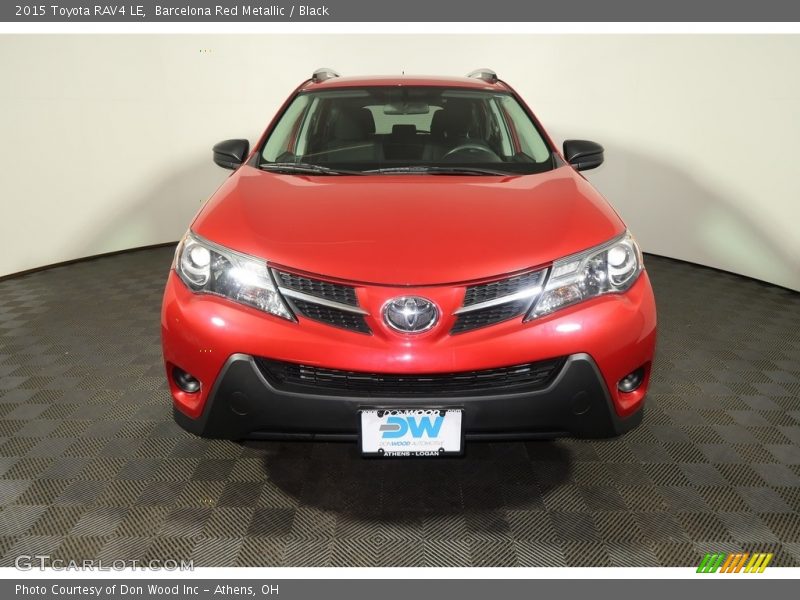 Barcelona Red Metallic / Black 2015 Toyota RAV4 LE