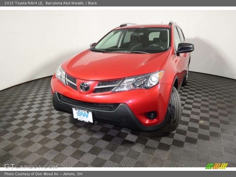 Barcelona Red Metallic / Black 2015 Toyota RAV4 LE