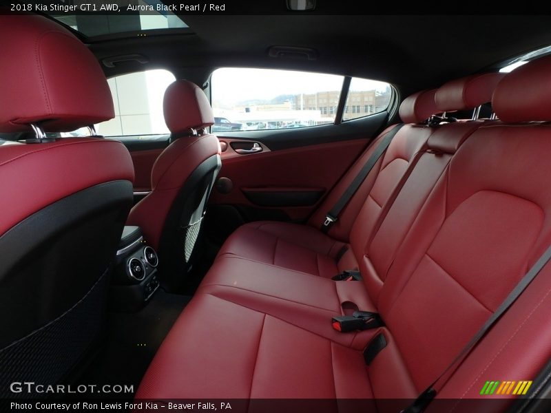 Aurora Black Pearl / Red 2018 Kia Stinger GT1 AWD