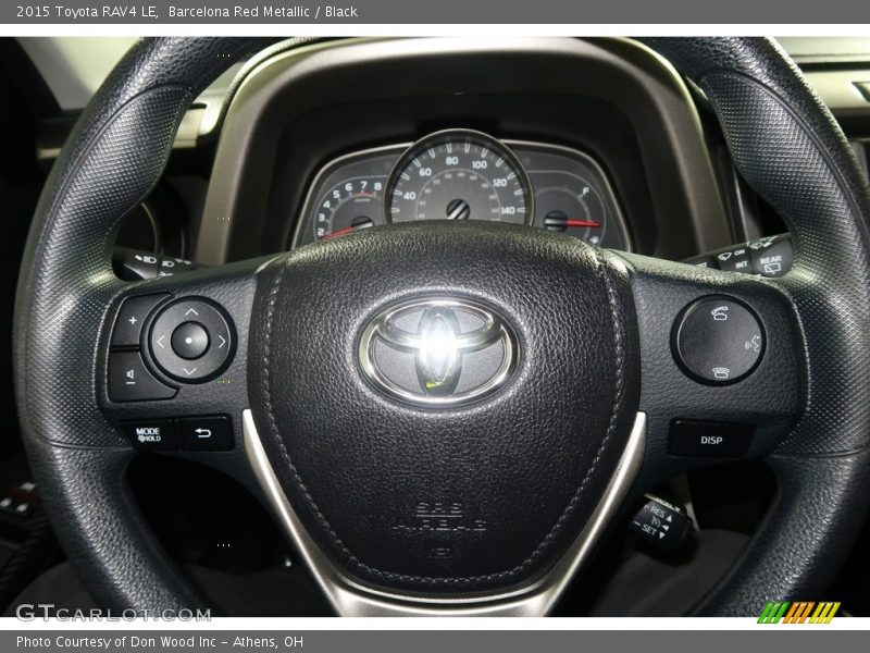 Barcelona Red Metallic / Black 2015 Toyota RAV4 LE