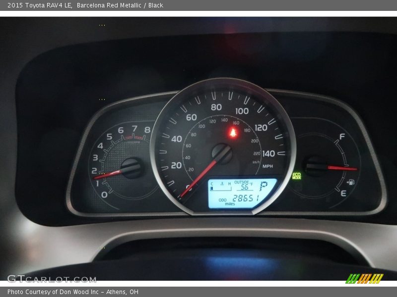 Barcelona Red Metallic / Black 2015 Toyota RAV4 LE