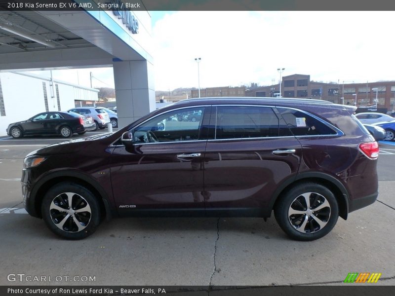 Sangria / Black 2018 Kia Sorento EX V6 AWD