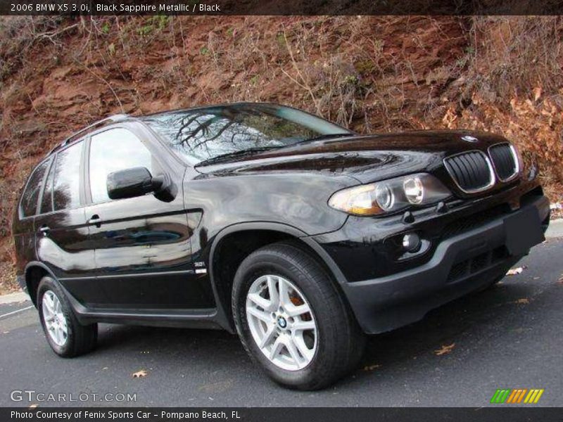 Black Sapphire Metallic / Black 2006 BMW X5 3.0i