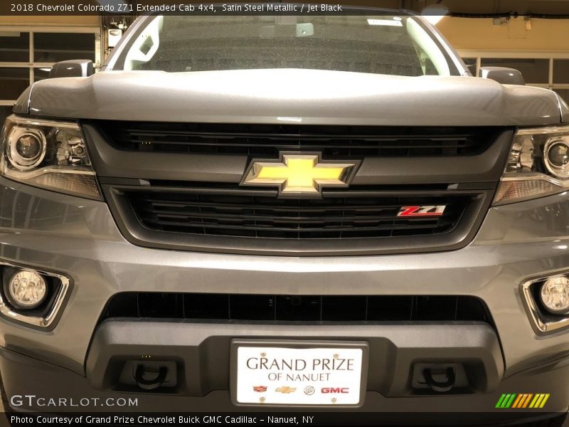 Satin Steel Metallic / Jet Black 2018 Chevrolet Colorado Z71 Extended Cab 4x4