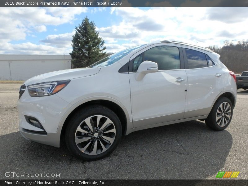 White Frost Tricoat / Ebony 2018 Buick Encore Preferred II AWD