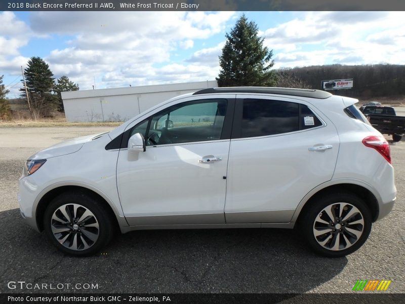 White Frost Tricoat / Ebony 2018 Buick Encore Preferred II AWD