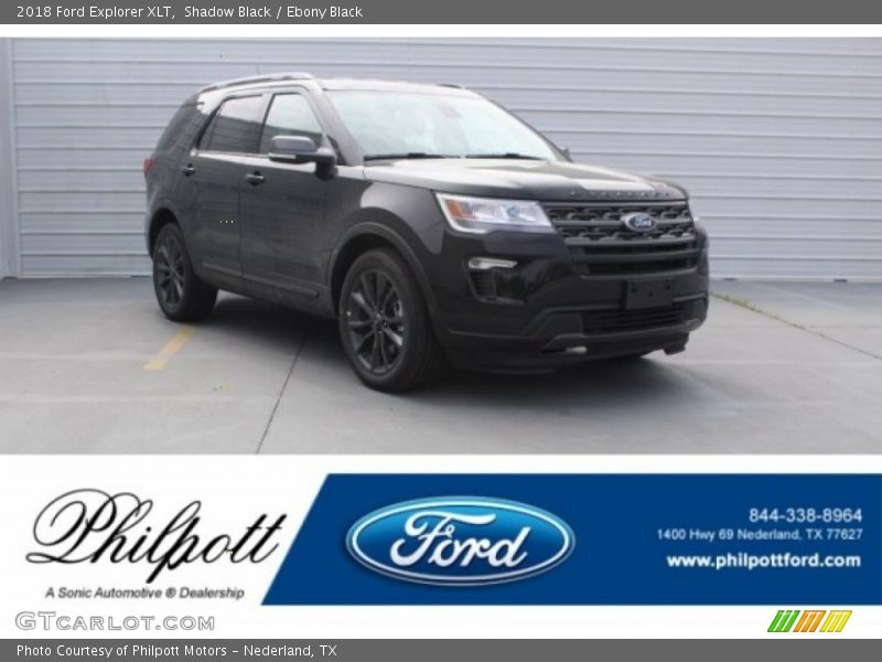Shadow Black / Ebony Black 2018 Ford Explorer XLT
