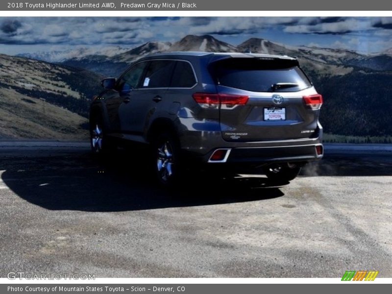 Predawn Gray Mica / Black 2018 Toyota Highlander Limited AWD