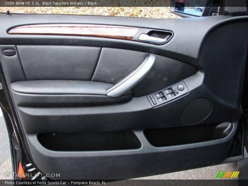Black Sapphire Metallic / Black 2006 BMW X5 3.0i