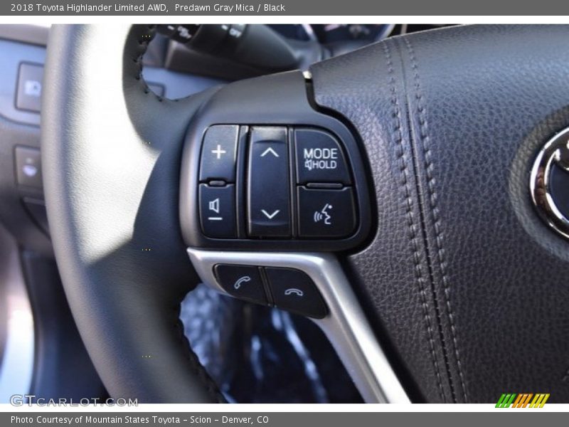 Predawn Gray Mica / Black 2018 Toyota Highlander Limited AWD