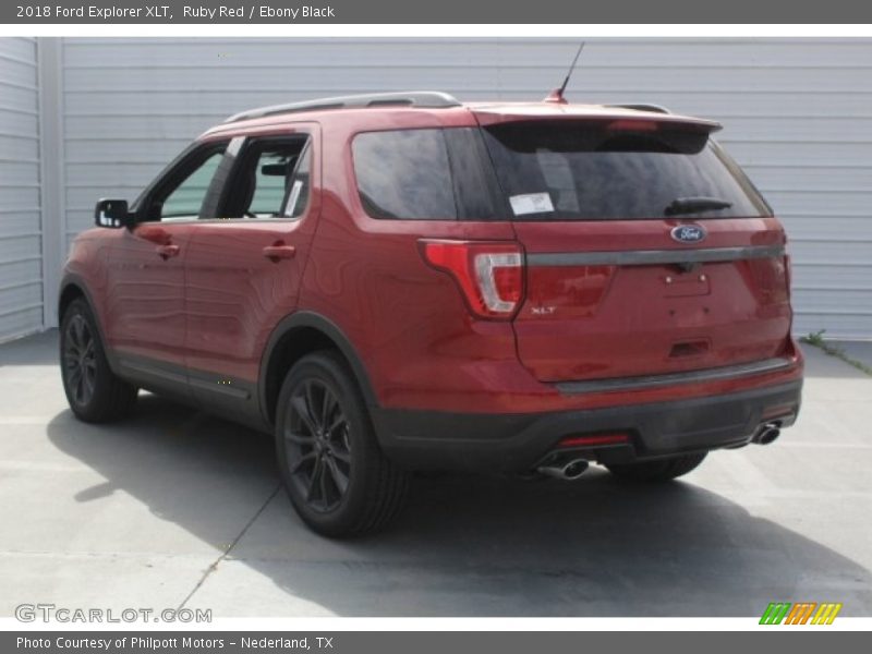Ruby Red / Ebony Black 2018 Ford Explorer XLT