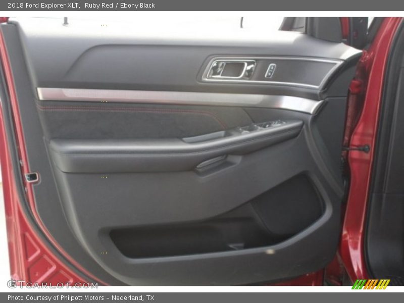 Ruby Red / Ebony Black 2018 Ford Explorer XLT
