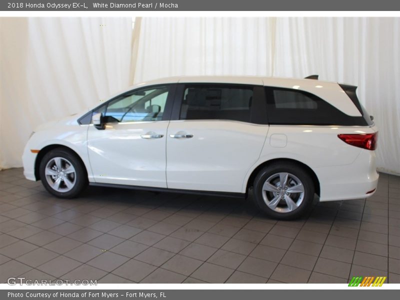 White Diamond Pearl / Mocha 2018 Honda Odyssey EX-L