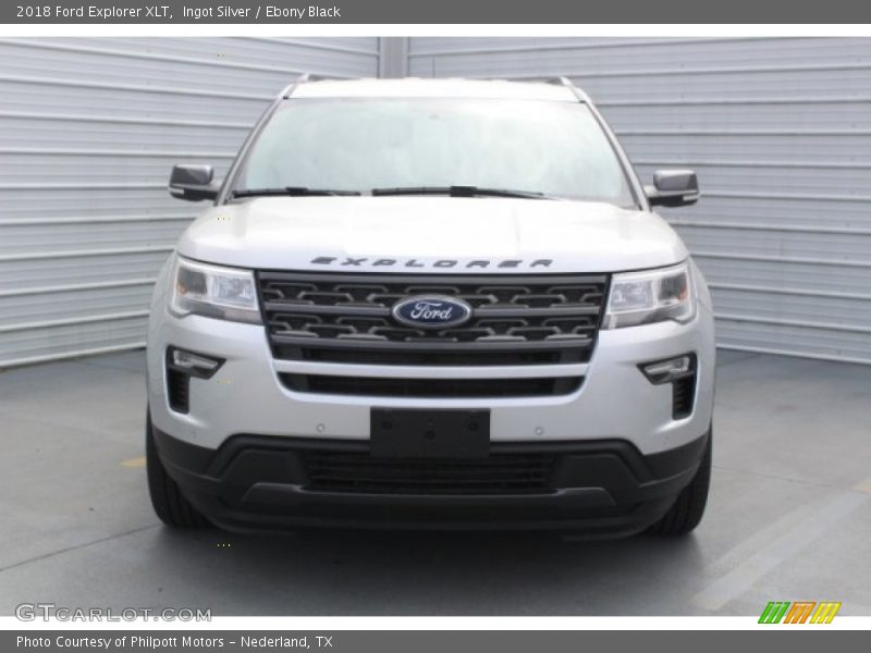 Ingot Silver / Ebony Black 2018 Ford Explorer XLT