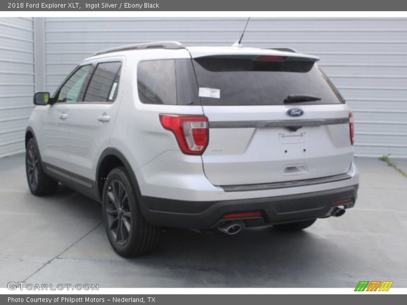 Ingot Silver / Ebony Black 2018 Ford Explorer XLT