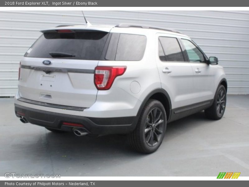 Ingot Silver / Ebony Black 2018 Ford Explorer XLT