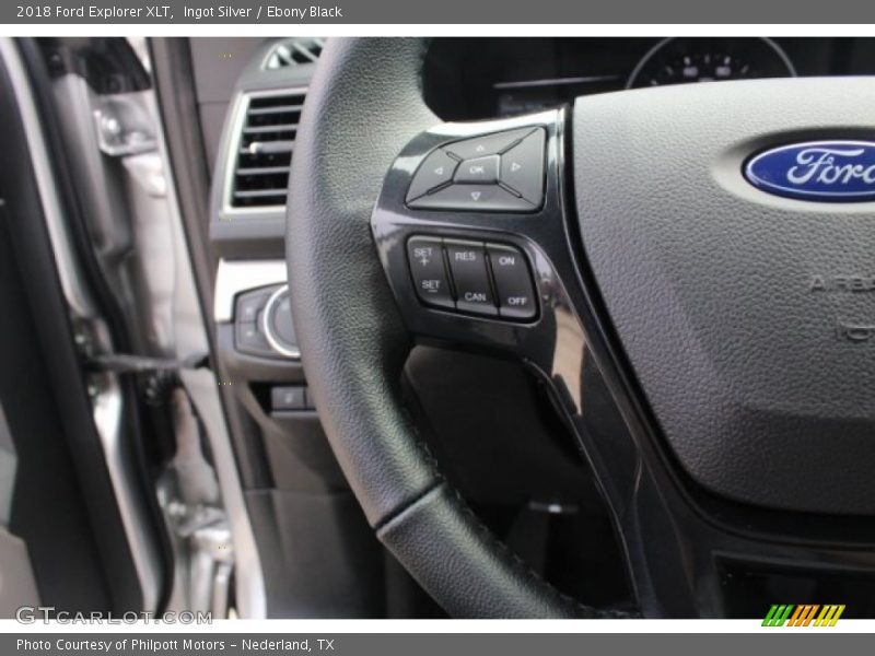 Ingot Silver / Ebony Black 2018 Ford Explorer XLT