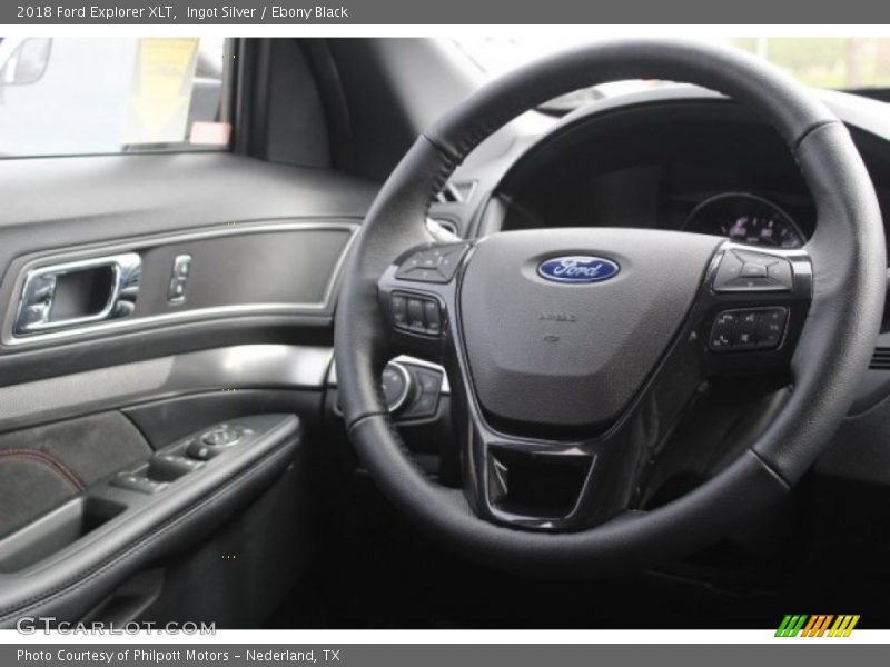 Ingot Silver / Ebony Black 2018 Ford Explorer XLT