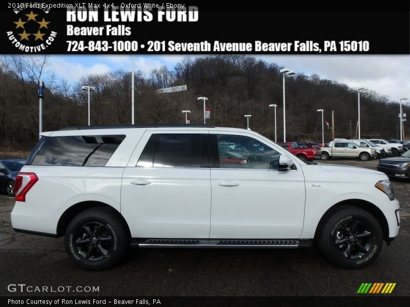 Oxford White / Ebony 2018 Ford Expedition XLT Max 4x4