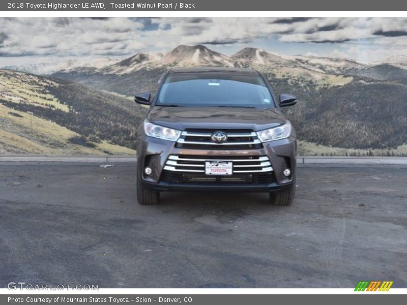 Toasted Walnut Pearl / Black 2018 Toyota Highlander LE AWD