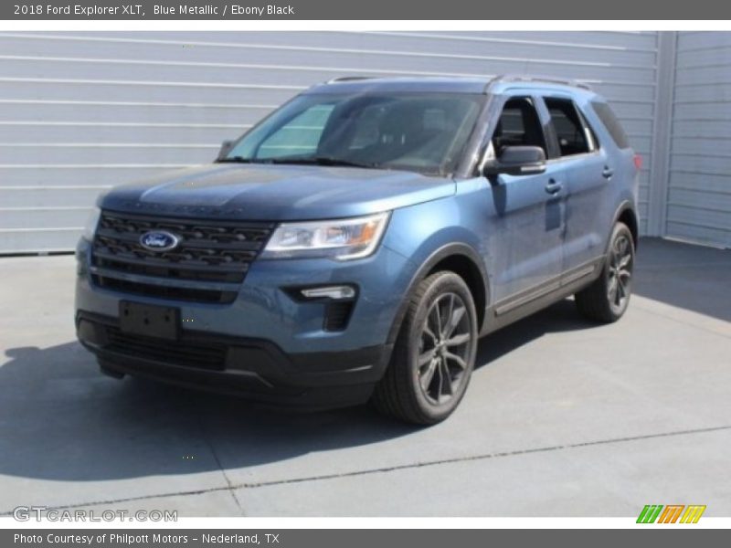 Blue Metallic / Ebony Black 2018 Ford Explorer XLT