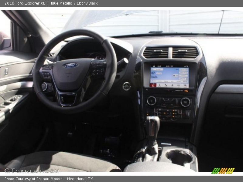 Blue Metallic / Ebony Black 2018 Ford Explorer XLT