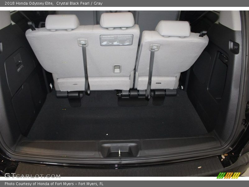 Crystal Black Pearl / Gray 2018 Honda Odyssey Elite