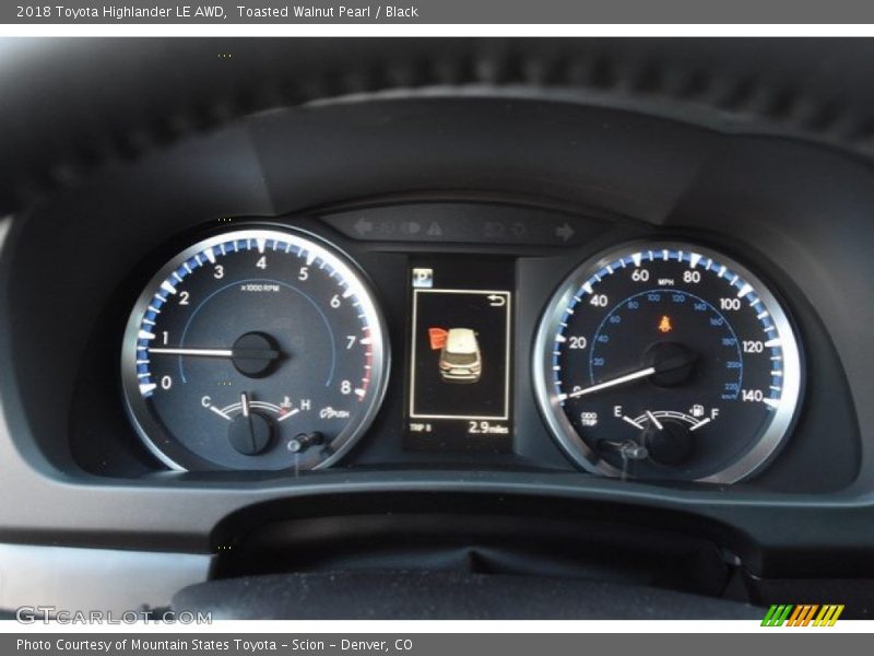 Toasted Walnut Pearl / Black 2018 Toyota Highlander LE AWD