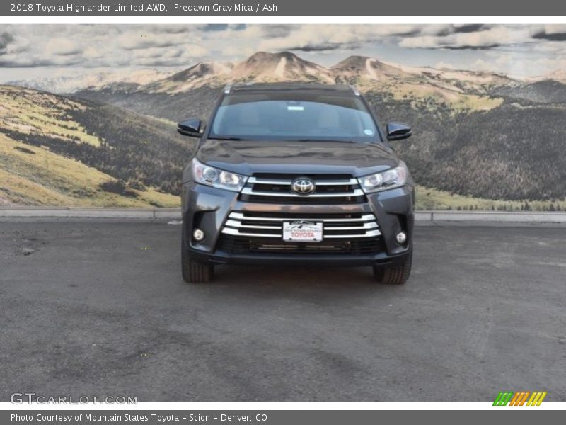 Predawn Gray Mica / Ash 2018 Toyota Highlander Limited AWD