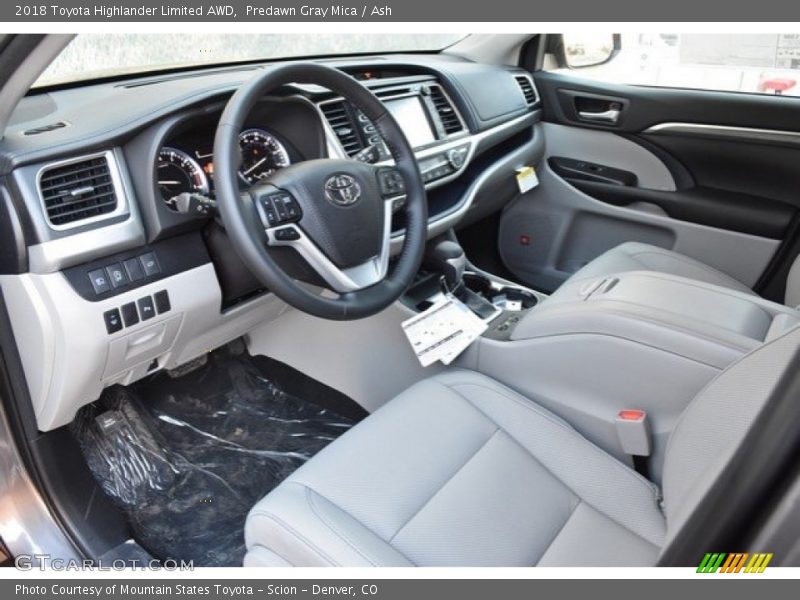 Predawn Gray Mica / Ash 2018 Toyota Highlander Limited AWD