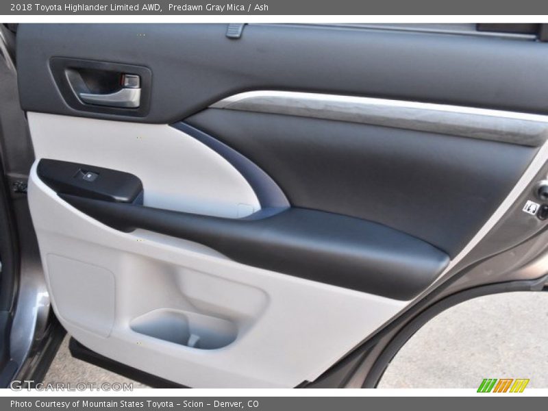 Predawn Gray Mica / Ash 2018 Toyota Highlander Limited AWD