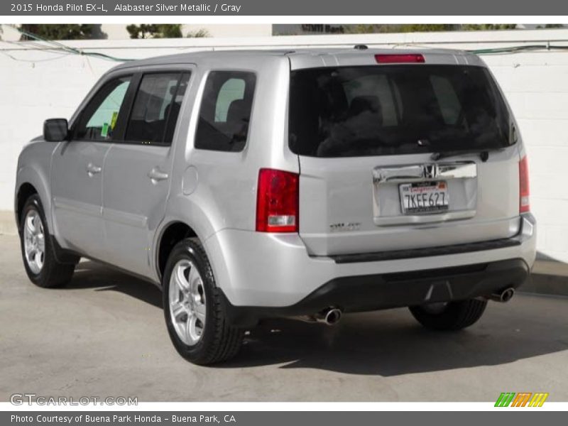 Alabaster Silver Metallic / Gray 2015 Honda Pilot EX-L