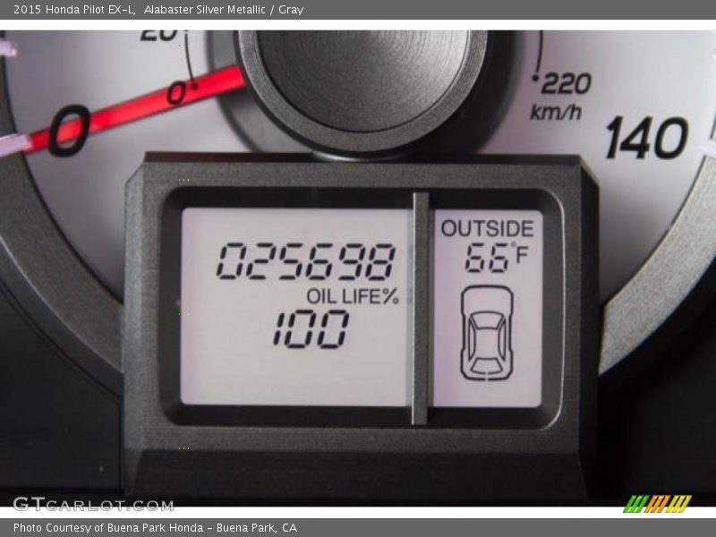 Alabaster Silver Metallic / Gray 2015 Honda Pilot EX-L