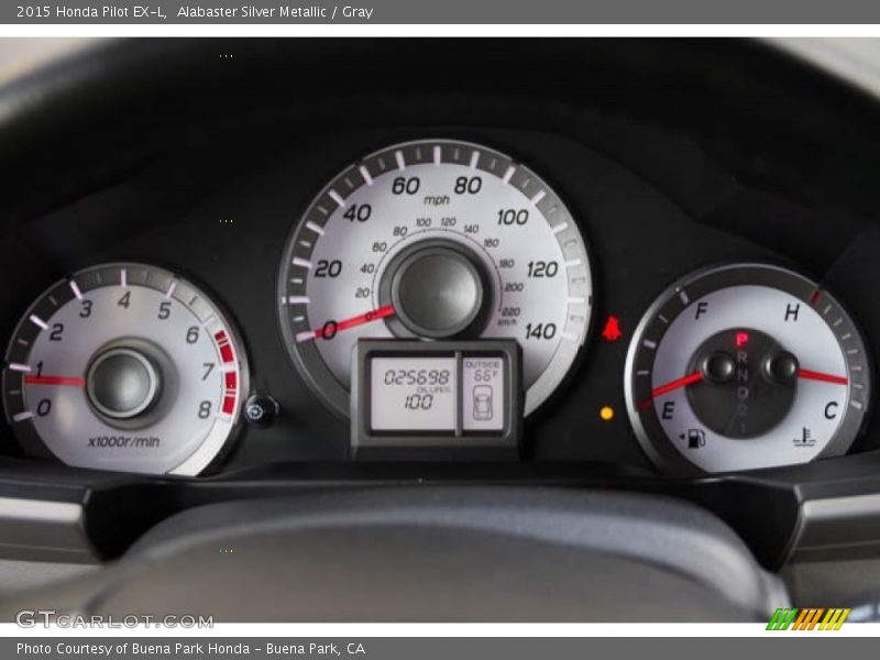Alabaster Silver Metallic / Gray 2015 Honda Pilot EX-L