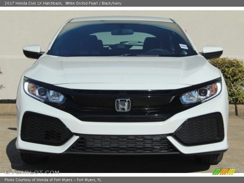 White Orchid Pearl / Black/Ivory 2017 Honda Civic LX Hatchback