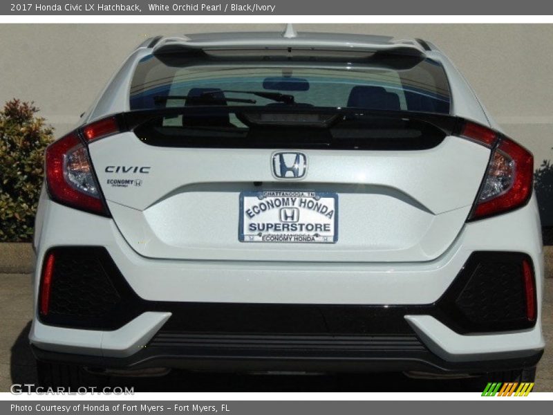 White Orchid Pearl / Black/Ivory 2017 Honda Civic LX Hatchback