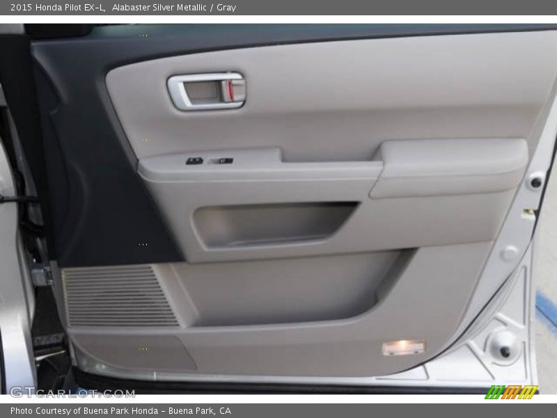 Alabaster Silver Metallic / Gray 2015 Honda Pilot EX-L