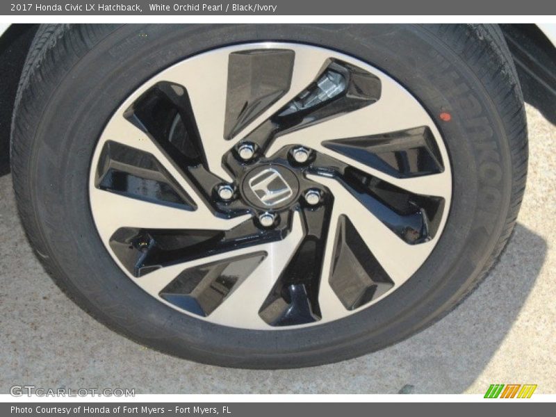 White Orchid Pearl / Black/Ivory 2017 Honda Civic LX Hatchback