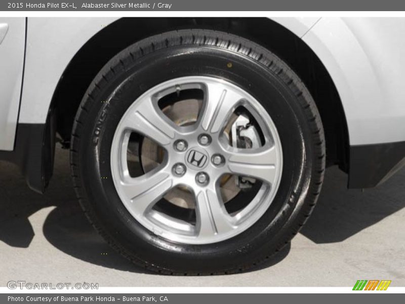 Alabaster Silver Metallic / Gray 2015 Honda Pilot EX-L