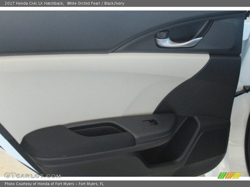 White Orchid Pearl / Black/Ivory 2017 Honda Civic LX Hatchback