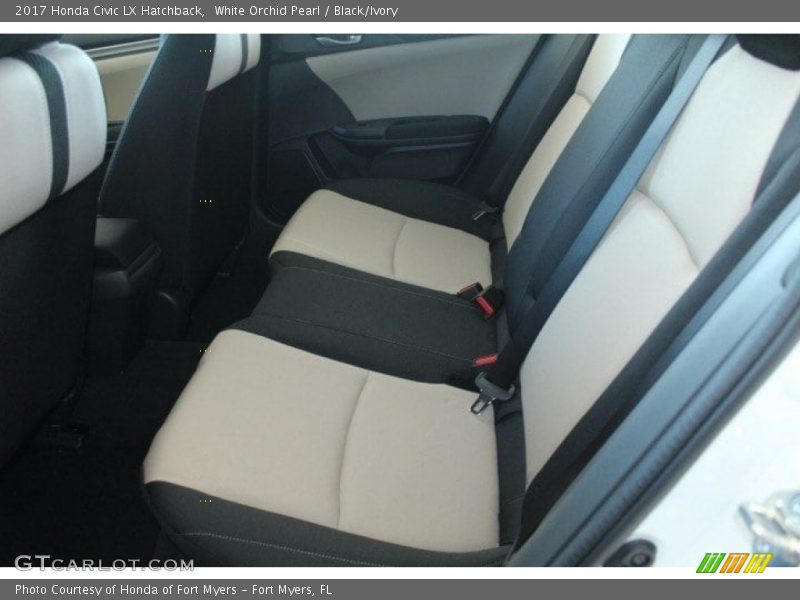 White Orchid Pearl / Black/Ivory 2017 Honda Civic LX Hatchback