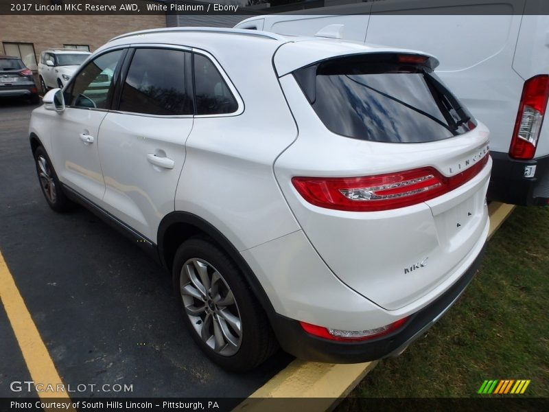 White Platinum / Ebony 2017 Lincoln MKC Reserve AWD