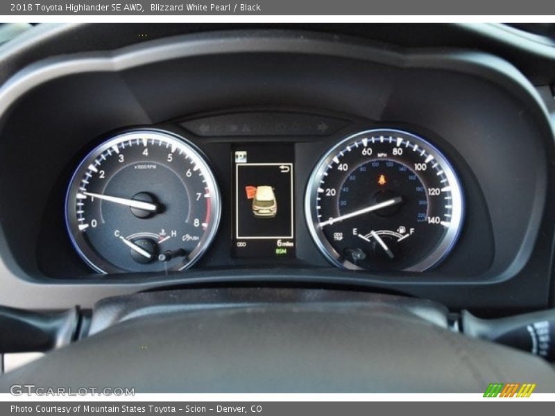 Blizzard White Pearl / Black 2018 Toyota Highlander SE AWD