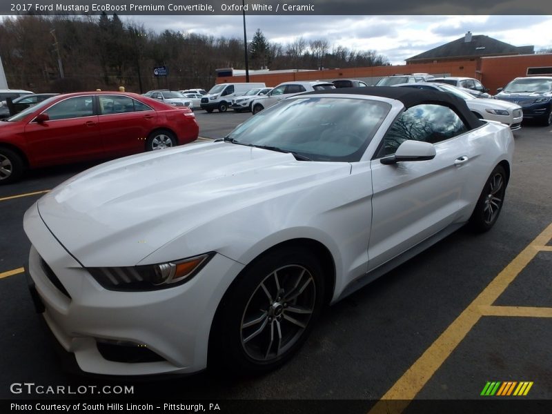 Oxford White / Ceramic 2017 Ford Mustang EcoBoost Premium Convertible