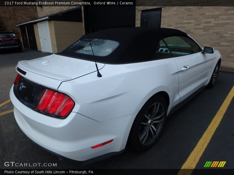 Oxford White / Ceramic 2017 Ford Mustang EcoBoost Premium Convertible